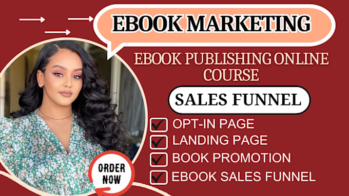 Gig Preview - Do ebook publishing, online course sales funnel, book promotion, ebook marketing