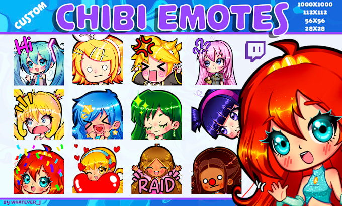 Gig Preview - Draw cute chibi emotes for twitch and discord