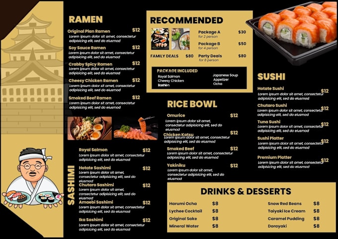 Gig Preview - Design restaurant menu,truck food menu, flyer,posters