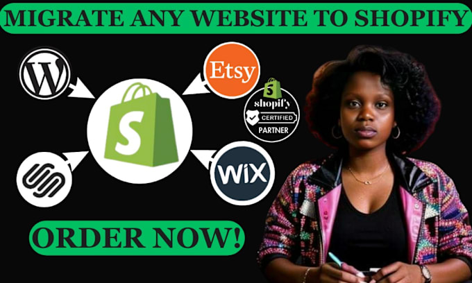 Gig Preview - Transfer clone website domain transfer wordpress godaddy wix migrate to shopify