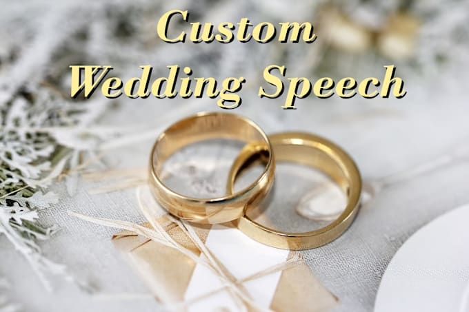 Gig Preview - Write a custom wedding speech