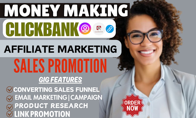 Gig Preview - Do clickbank, affiliate marketing, digistore24, sales funnel for passive income