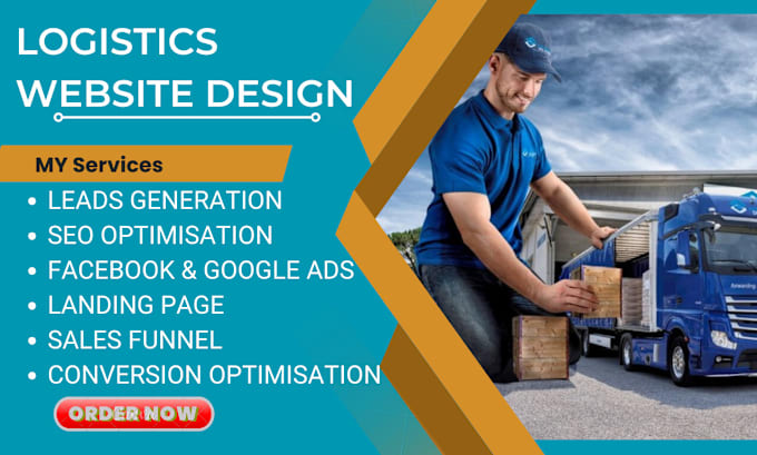 Bestseller - design trucking website, logistics website cargo website, moving company website