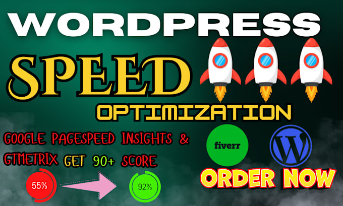 Gig Preview - Do wordpress speed optimization and speed up wordpress website