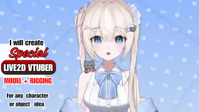 Gig Preview - Draw and rig 2d vtuber model, vtuber design, live2d rigging, streaming avatars