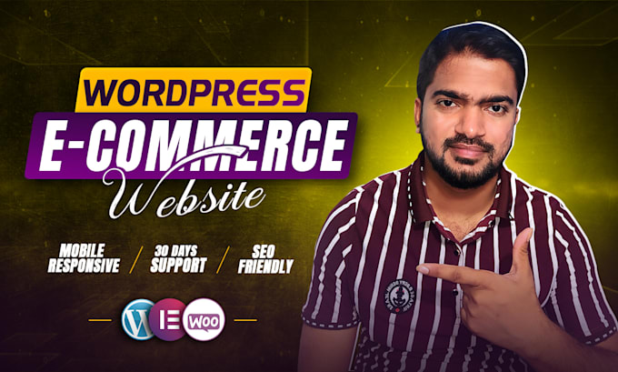 Gig Preview - Build ecommerce website, online store, online shop using woocommerce website