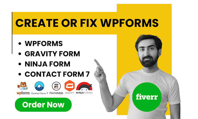 Gig Preview - Create or fix wpforms, gravity form, ninja form, wordpress contact form 7