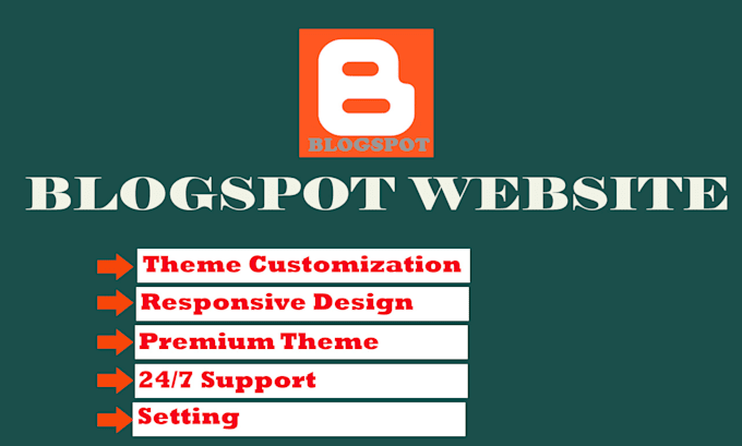 Gig Preview - Make a professional blogspot blogger website or google site