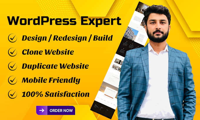 Gig Preview - Design, redesign, and develop wordpress website for your business