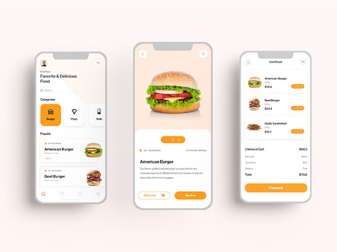 Gig Preview - Multivendor food  delivery app, grocery, drinks delivery restaurant app, ubereat