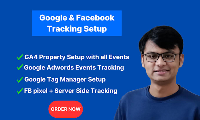 Gig Preview - Setup google ads conversion tracking, ga4, gtm, facebook meta pixel