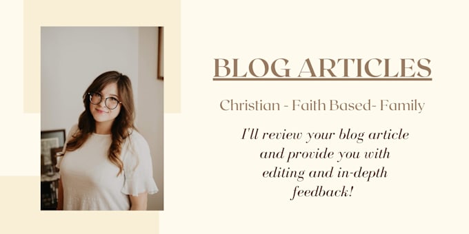 Gig Preview - Review and edit christian articles and blog posts