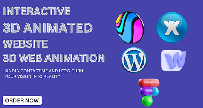 Gig Preview - Do 3d animations on wix wordpress webflow website using 3d spline threejs webgl