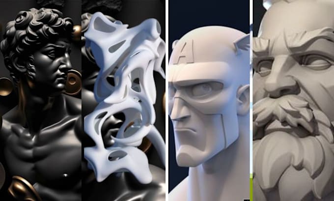 Gig Preview - Sculpt 3d model sculpture metahuman 3d character modeling dnd stl for 3d print