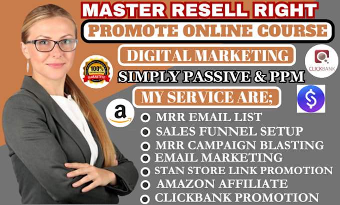 Gig Preview - Promote master resell right course to boost sales with email marketing campaign