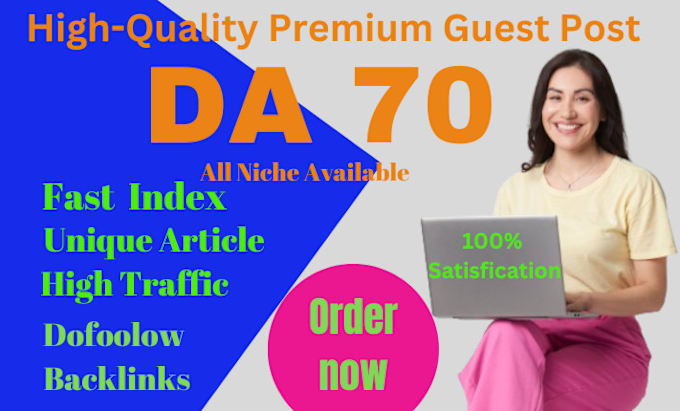 Gig Preview - Do high quality premium guest posts with dofollow backlinks