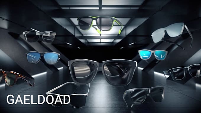 Gig Preview - 3d sunglasses animation 3d eyewear animation 3d fashion animation glasses design