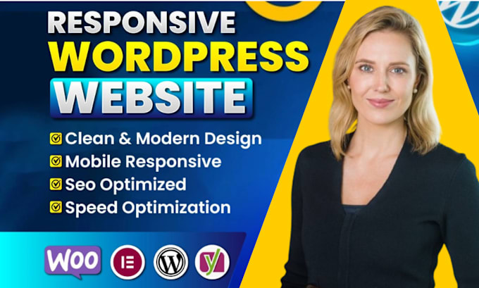 Gig Preview - Build responsive wordpress website design and website development