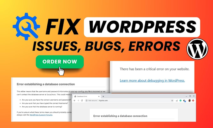 Gig Preview - Fix wordpress website, woocommerce fix, wordpress help, do website maintenance