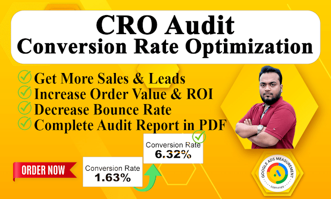 Gig Preview - Do cro audit for your ecommerce conversion rate optimization