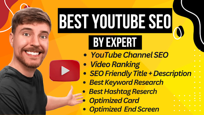 Gig Preview - Do best youtube SEO and optimization for your video to ranking on top