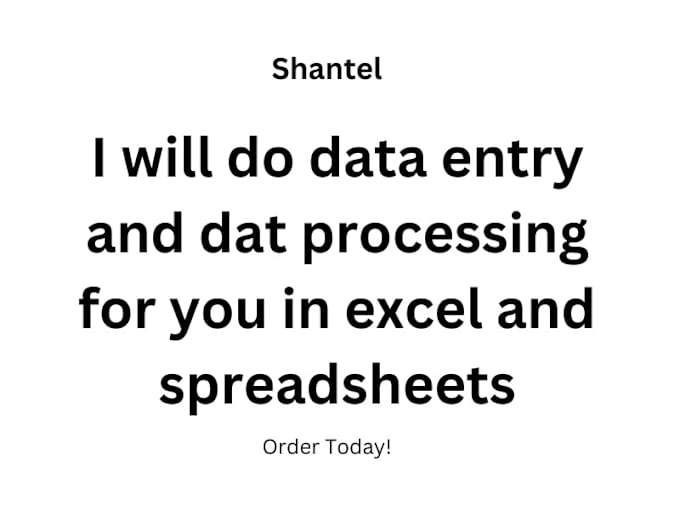 Bestseller - do data entry and dat processing for you in excel and spreadsheets