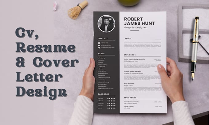 Gig Preview - Design a professional CV,resume and cover letter with canva