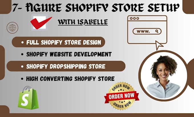 Gig Preview - Design dropshipping store, build shopify website and redesign shopify store