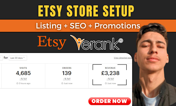 Gig Preview - Etsy shop setup and product listing, etsy product SEO