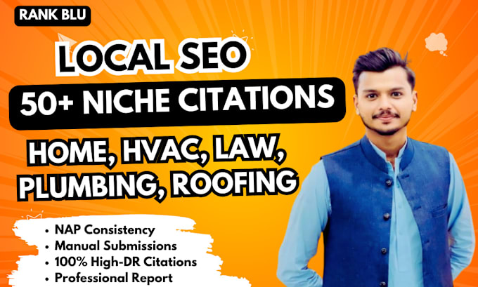 Gig Preview - Create 50 powerful niche citations for home, law, plumbing, roofing, hvac SEO