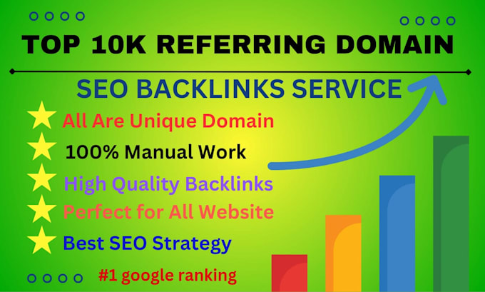 Gig Preview - Create referring domain SEO backlinks for google top ranking