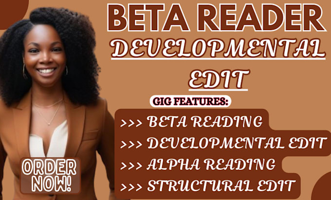 Gig Preview - Do beta reading, alpha reading, critique, developmental edit for romance books