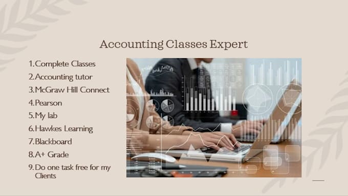 Gig Preview - Accounting classes for you