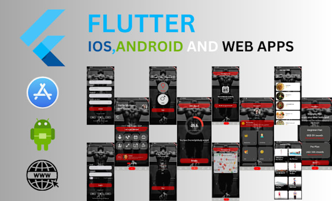 Gig Preview - Do flutter app development flutter mobile app flutter UI