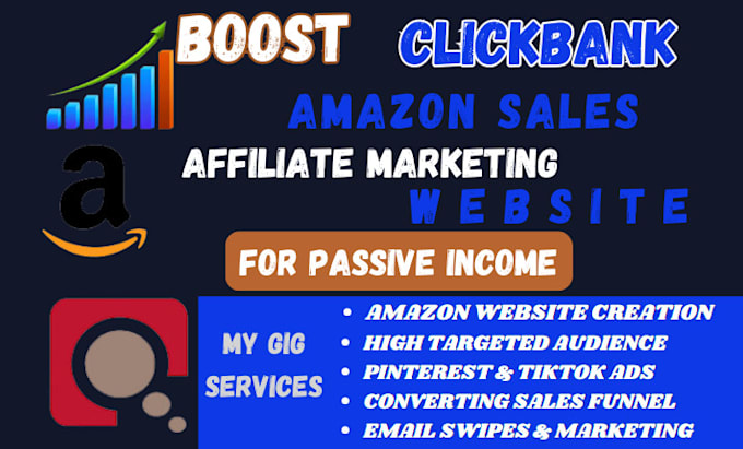 Gig Preview - Boost amazon website sales funnel, clickbank affiliate marketing passive income