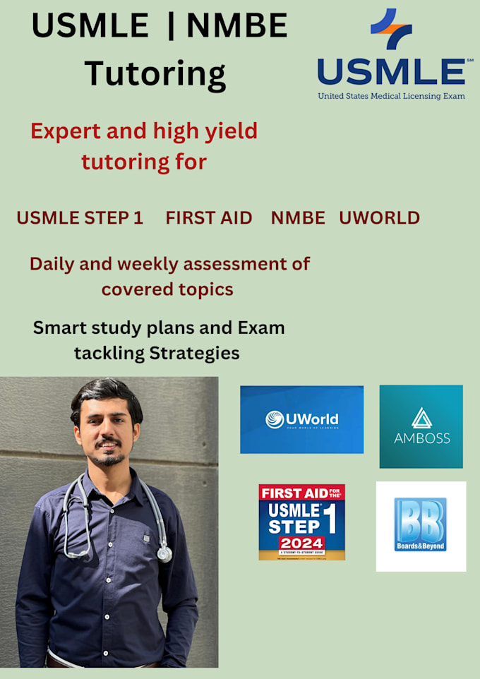 Gig Preview - Guarantee that you master first aid, uworld, amboss to ace usmle step 1