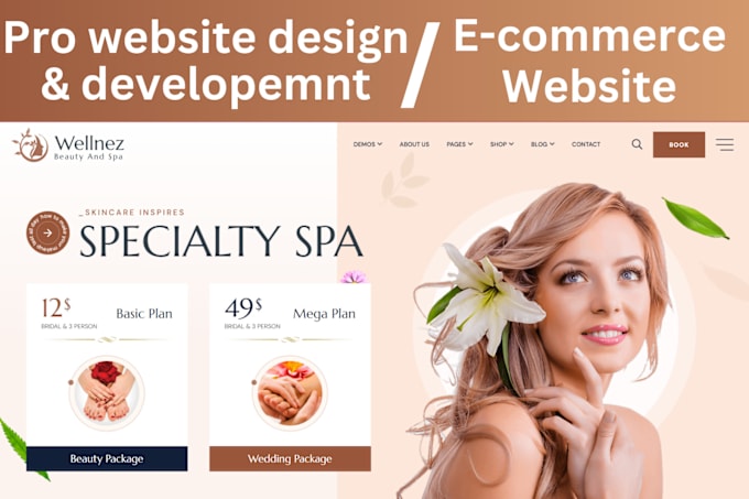 Gig Preview - Create body contouring skin care spa website beauty salon cosmetic website