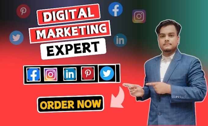 Gig Preview - Be your digital marketing expert and social media manager