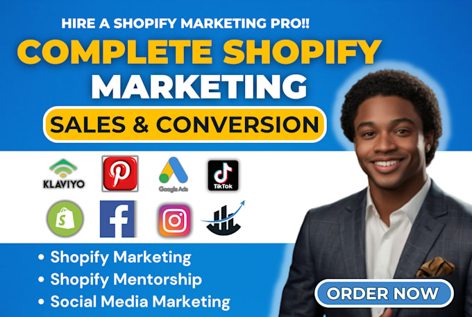 Gig Preview - Be shopify mentor, shopify dropshipping, tiktok shop ads manager sales marketing