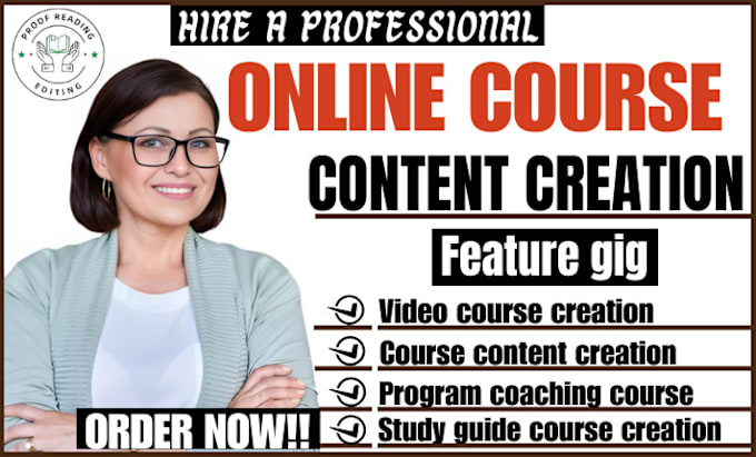 Gig Preview - Create online course content, workbook, course coaching program, lesson plan