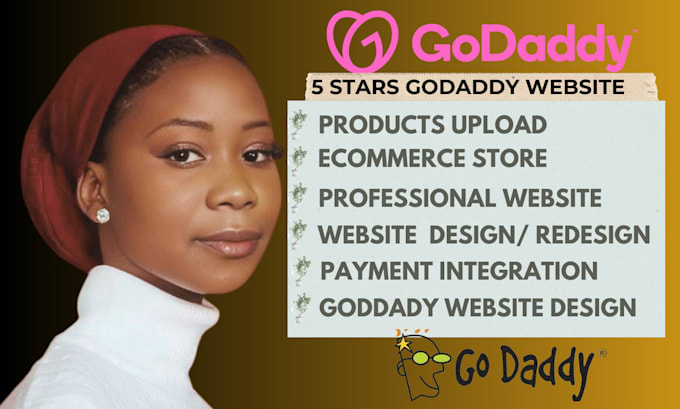 Gig Preview - Godaddy website design godaddy website redesign godaddy ecommerce store SEO