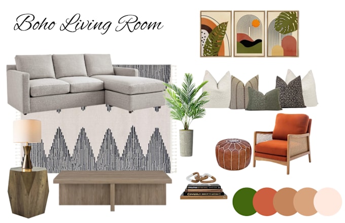 Gig Preview - Create an interior design vision board and color palette