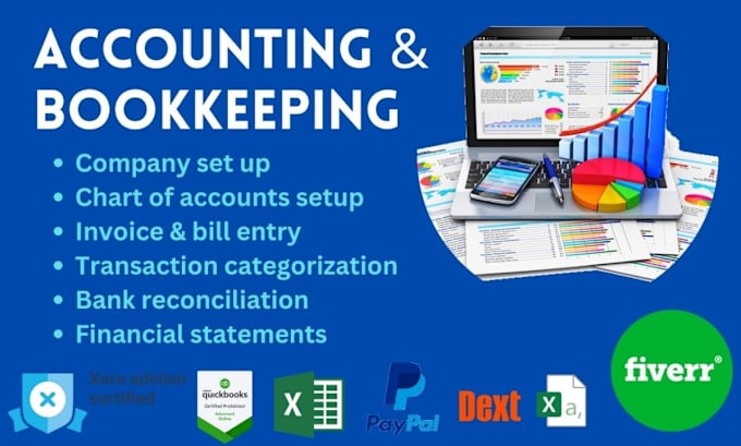 Gig Preview - Organize, manage your bookkeeping monthly in quickbooks online and excel