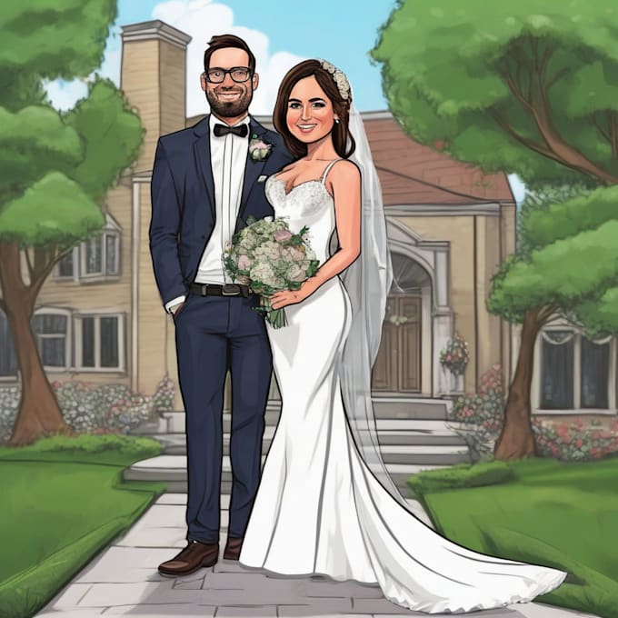 Gig Preview - Cartoon couple, wedding, superhero portrait