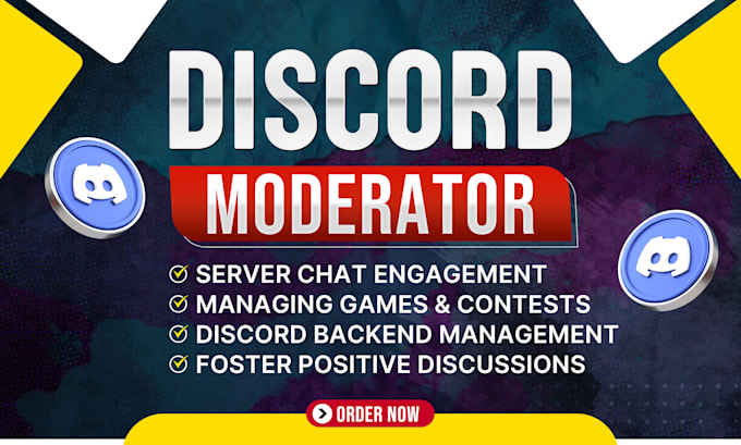 Gig Preview - Actively be your discord manager, moderator, or admin for any community