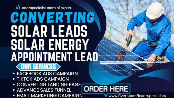 Gig Preview - Provide fresh solar leads solar lead generation solar business leads solar lead