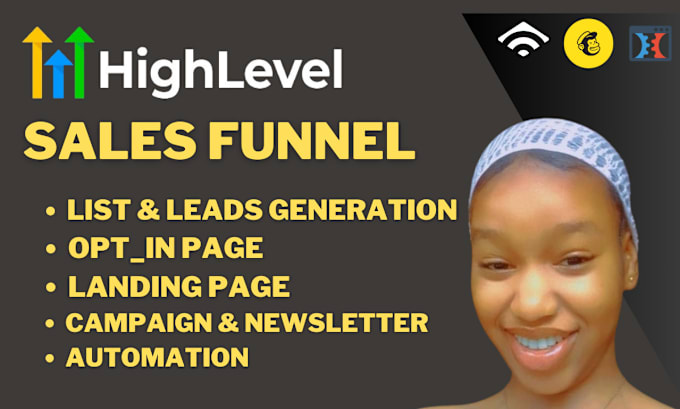 Gig Preview - Gohighlevel landing page or gohighlevel sales funnel as a go high level expert