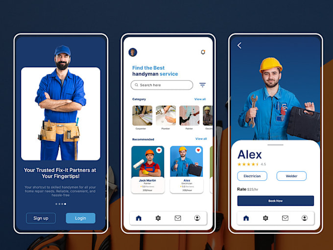 Bestseller - build on demand handyman app, home services booking, delivery app and website