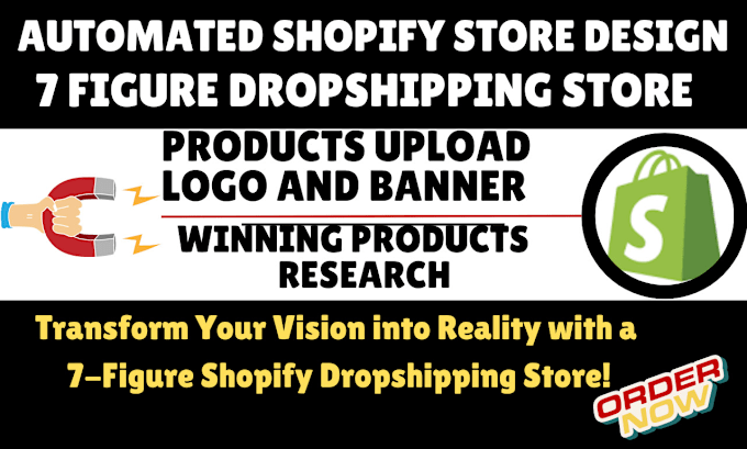 Gig Preview - 7 figure shopify dropshipping store shopify website via cj dropshipping zendrop