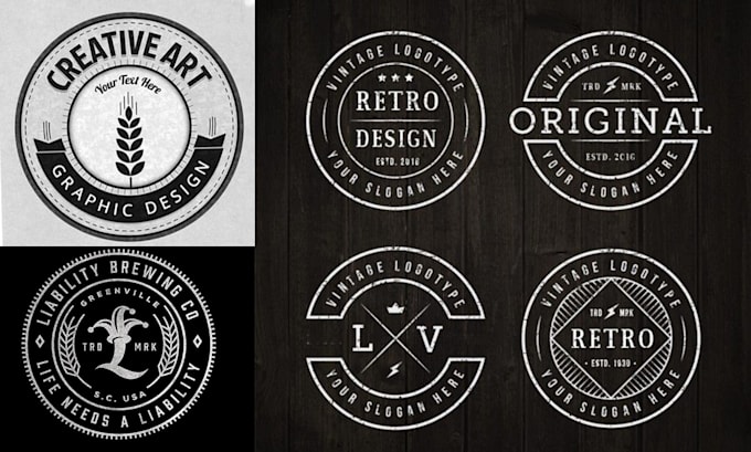 Gig Preview - Design clean badge, patch, round sticker, label, circular round, logo design